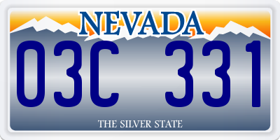 NV license plate 03C331