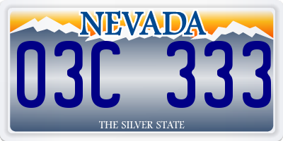 NV license plate 03C333