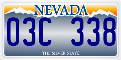 NV license plate 03C338