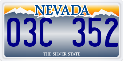 NV license plate 03C352