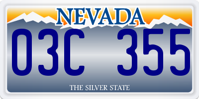 NV license plate 03C355