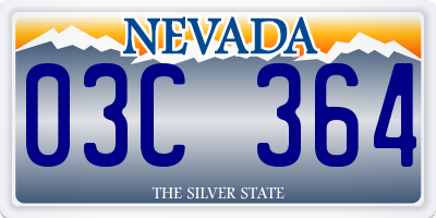 NV license plate 03C364