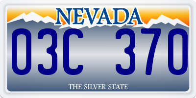 NV license plate 03C370