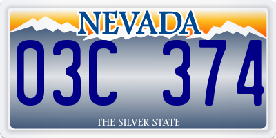 NV license plate 03C374