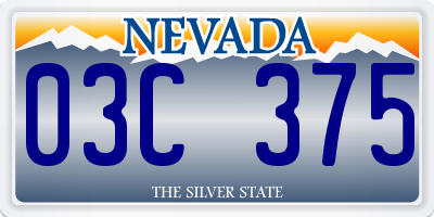 NV license plate 03C375