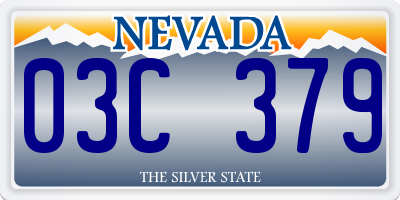 NV license plate 03C379