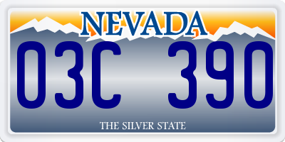 NV license plate 03C390