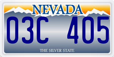 NV license plate 03C405