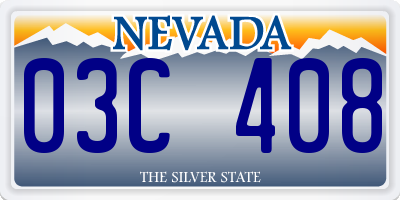 NV license plate 03C408