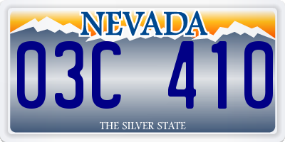 NV license plate 03C410