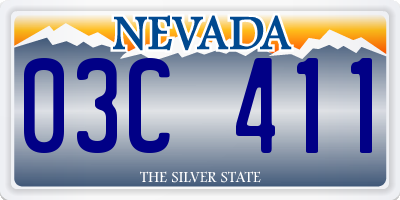 NV license plate 03C411