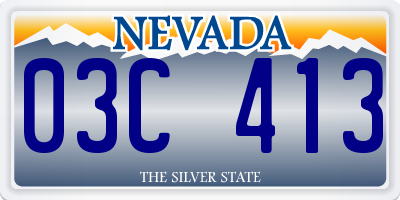 NV license plate 03C413