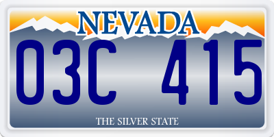 NV license plate 03C415