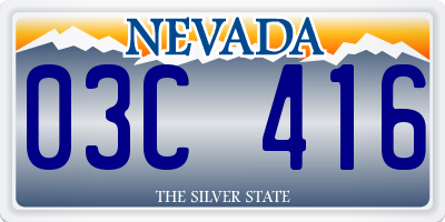 NV license plate 03C416