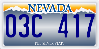 NV license plate 03C417