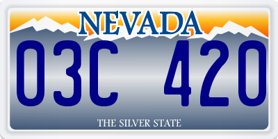 NV license plate 03C420