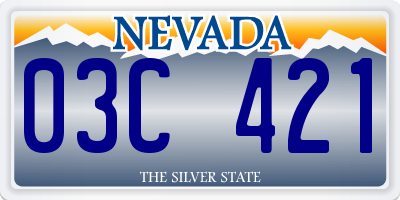 NV license plate 03C421