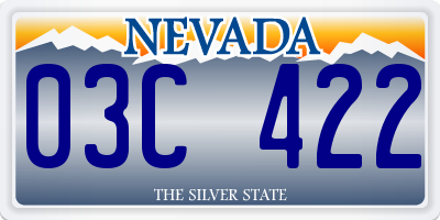 NV license plate 03C422