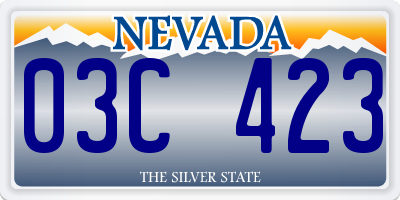NV license plate 03C423