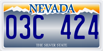 NV license plate 03C424