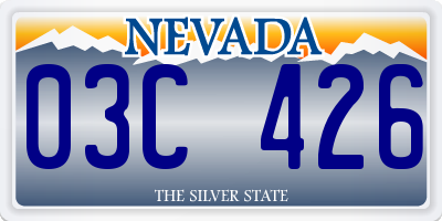 NV license plate 03C426