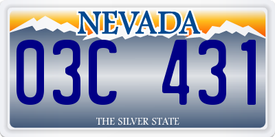 NV license plate 03C431