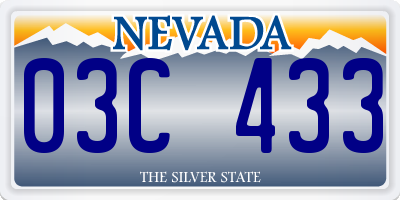 NV license plate 03C433