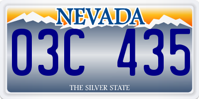 NV license plate 03C435