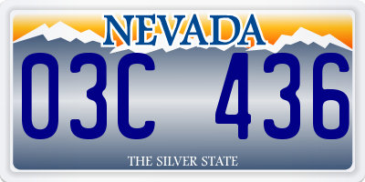 NV license plate 03C436