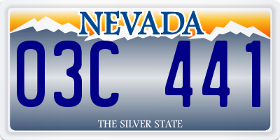 NV license plate 03C441