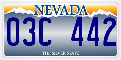 NV license plate 03C442