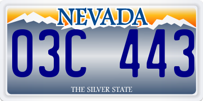 NV license plate 03C443