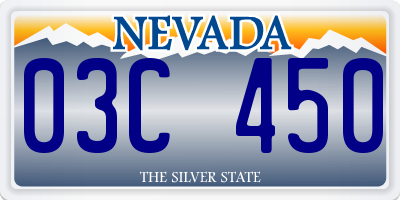NV license plate 03C450