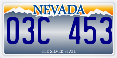 NV license plate 03C453