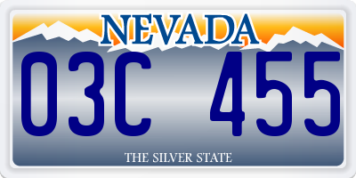 NV license plate 03C455