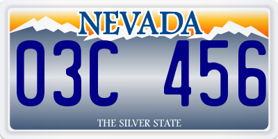 NV license plate 03C456