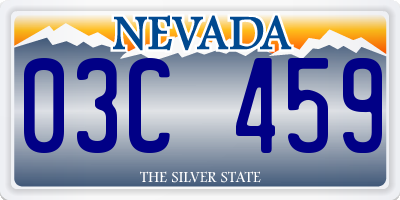 NV license plate 03C459