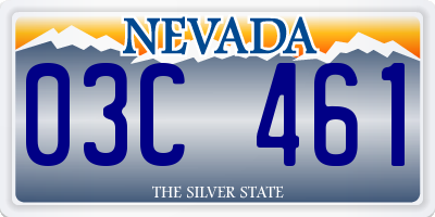 NV license plate 03C461