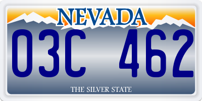 NV license plate 03C462