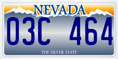 NV license plate 03C464
