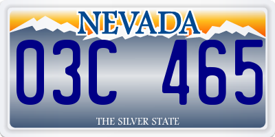 NV license plate 03C465