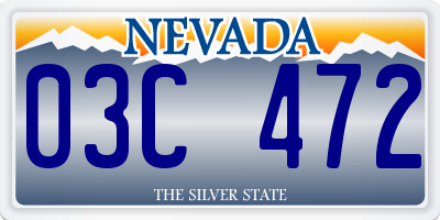 NV license plate 03C472