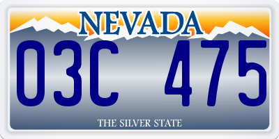 NV license plate 03C475