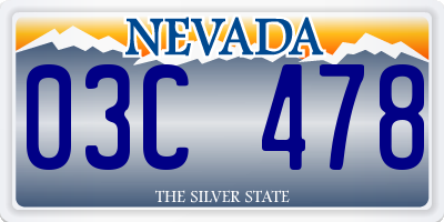 NV license plate 03C478