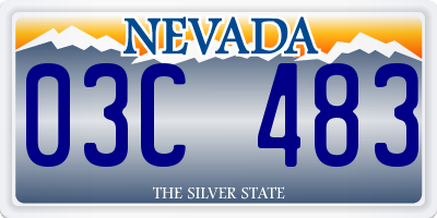 NV license plate 03C483