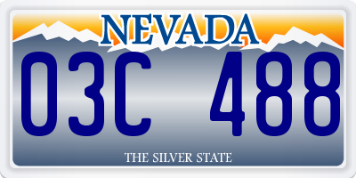 NV license plate 03C488