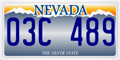 NV license plate 03C489
