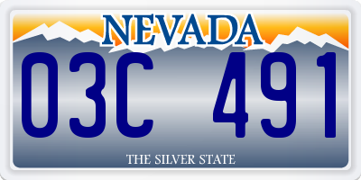NV license plate 03C491