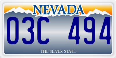NV license plate 03C494