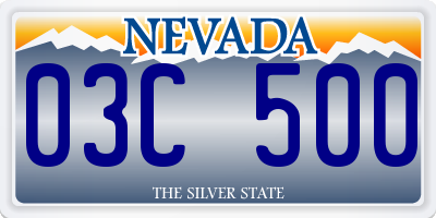 NV license plate 03C500